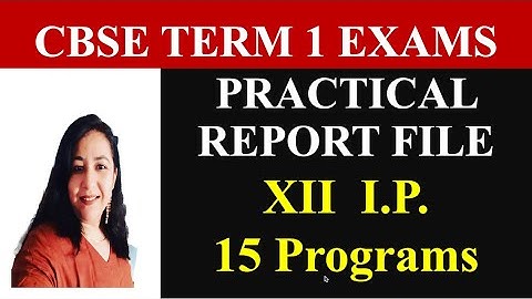 Practical Report File Term1 CBSE Class 12 I.P. #cbse #term1 #anjaliluthra #k12 #ip #python #pandas