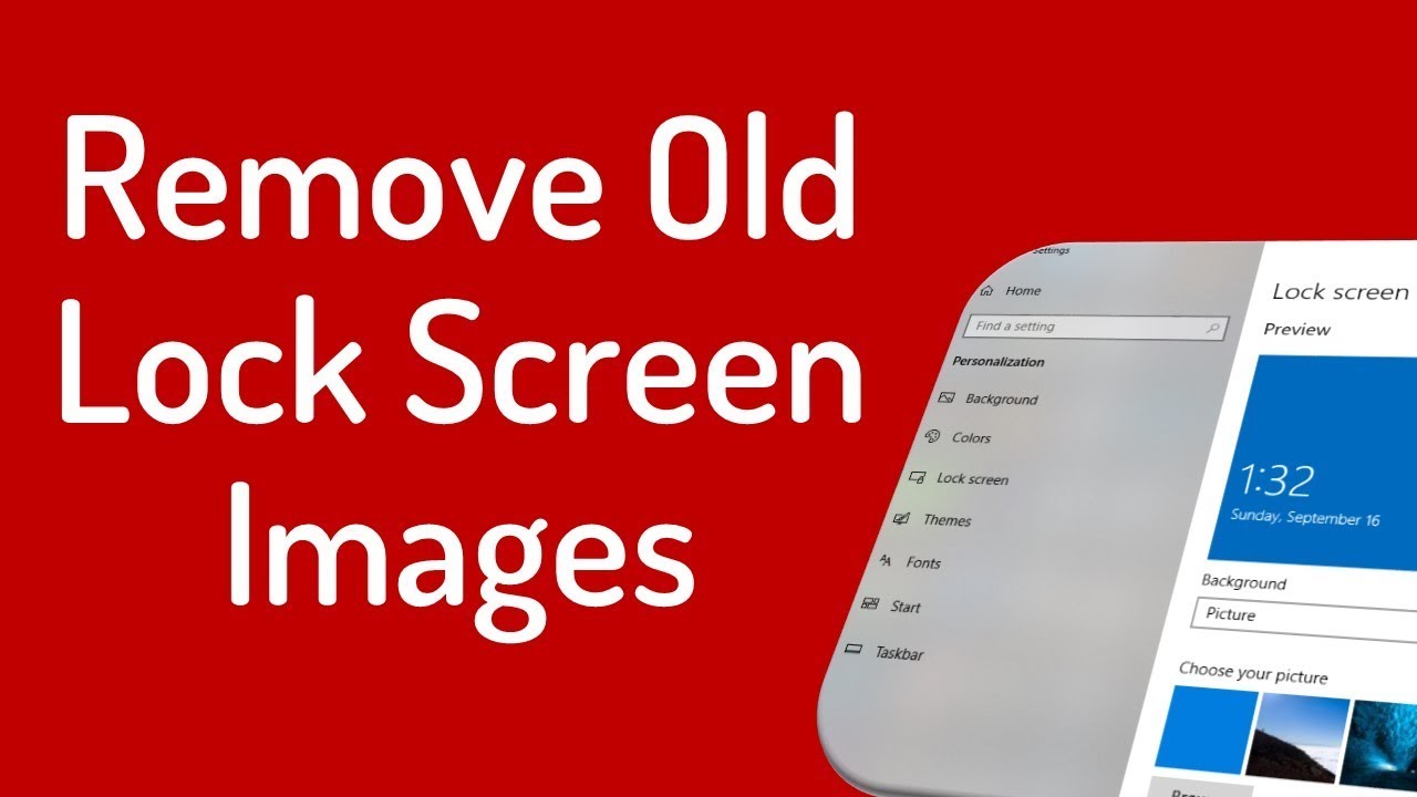 How to remove old Lock Screen Images from Settings Page in Windows 10 -  YouTube