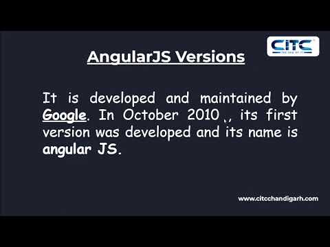 History of AngularJS Video Tutorials