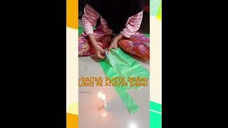 Membuat Bunga mawar dari plastik #p5