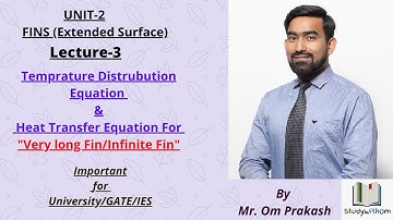 Lecture-3: Heat transfer from extended surfaces(fins) | Very long fin/Infinite fin