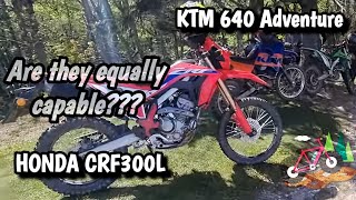 Honda CRF300L on dual sport ride with KTM 640 Adventure (I made a mistake)