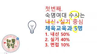 [체육중점TV] 2021학년도 숙명여대 체육교육과 입시분석