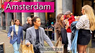 AMSTERDAM, Netherlands. Walking tour November 2023 (4K)