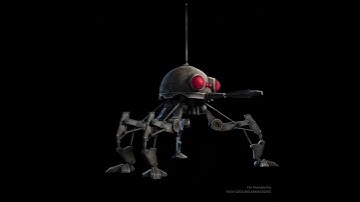 Dwarf Spider Droid - Turntable Animation