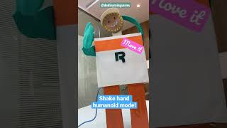 How humanoid shakes head? Shake hand robot🤖. Humanoid made with cardboard 🫥  #humanoidrobots