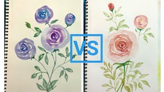 rose watercolor beginners paint