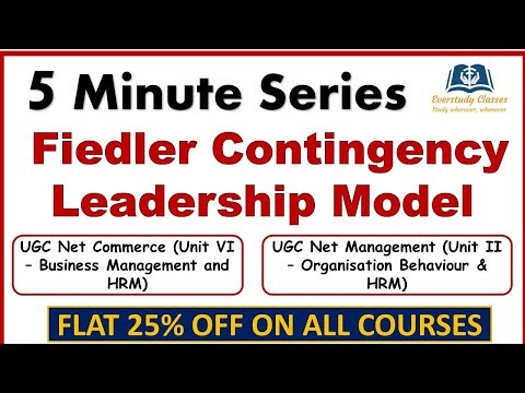 Fiedler Contingency Leadership Model | 5 Minute Series | NTA UGC Net Commerce & Management