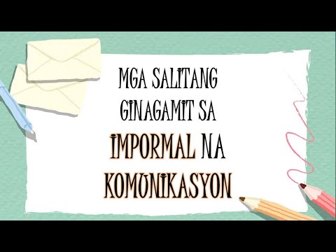 Video: Ano ang isang impormal na ulat?