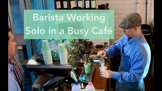 How a Professional Barista Serves Coffee on His Own