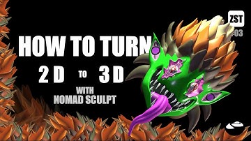 How to turn 2D to 3D sculpting with NOMAD SCULPT | Character-3