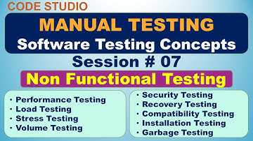 Manual Testing Session# 07 - Non Functional Testing