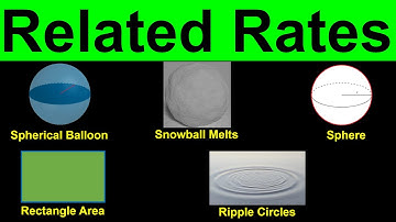 Related Rates | Spherical Balloon, Ripple Circles, Rectangle, Sphere Problem, Snowball | Calclus