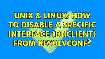Unix & Linux: How to disable a specific interface (dhclient) from resolvconf? (2 Solutions!!)