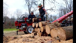 #609 Firewood Cut, Split, and Loaded in Minutes! And Pics of Monster Wolfe Ridge Splitter
