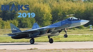 Su -57 is GENERAL SUBJECT of MAKS 2019 🔥 Group and solo aerobatics; Рaired take-off; Short landing