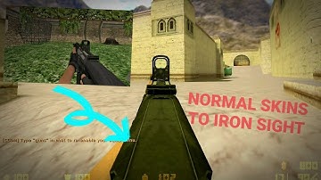 tutorial how to change any weapon skins to iron sight skin with hlmv on windows cs1.6