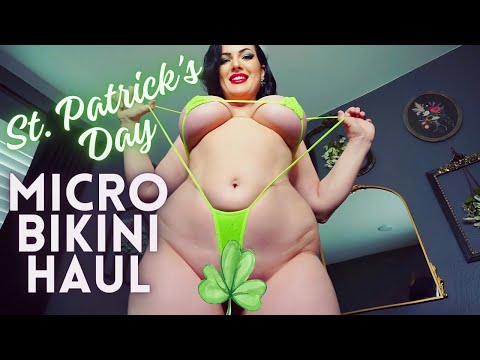 ST. PATRICK'S DAY | MICRO BIKINI TRY ON HAUL | RAVEN ROSE