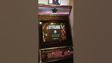 Arcade cabinet dynamic led marquee ( 16x32 rgb led matrix) playing gyruss