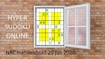 Hyper Sudoku NRC Handelsblad 25 juli 2020