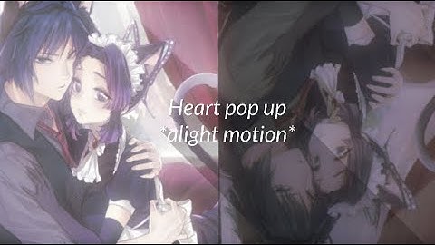 Heart pop up | transition ideas #6 | alight motion tutorial |