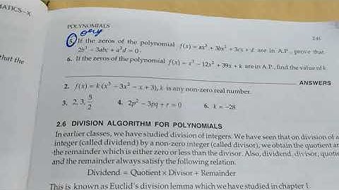 Class 10-R.D Sharma Solution series- Polynomial- Ex 2.2; Q.no 5