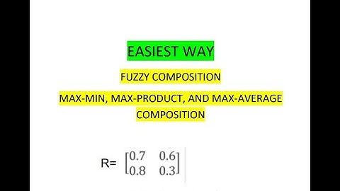 Fuzzy Composition : Max-Min, Max-Product, and Max-Average|Easiest way| Explained