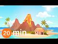 20 minute summer volcano scene countdown timer with ending chime and relaxing music #countdowntimer