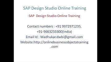 Online SAP Design studio training