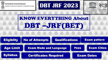DBT  BET JRF 2023 || ELIGIBLITY|| EXAM DATE|| REGISTRATION PROCESS || STIPEND ||AGE LIMIT||SYLLABUS