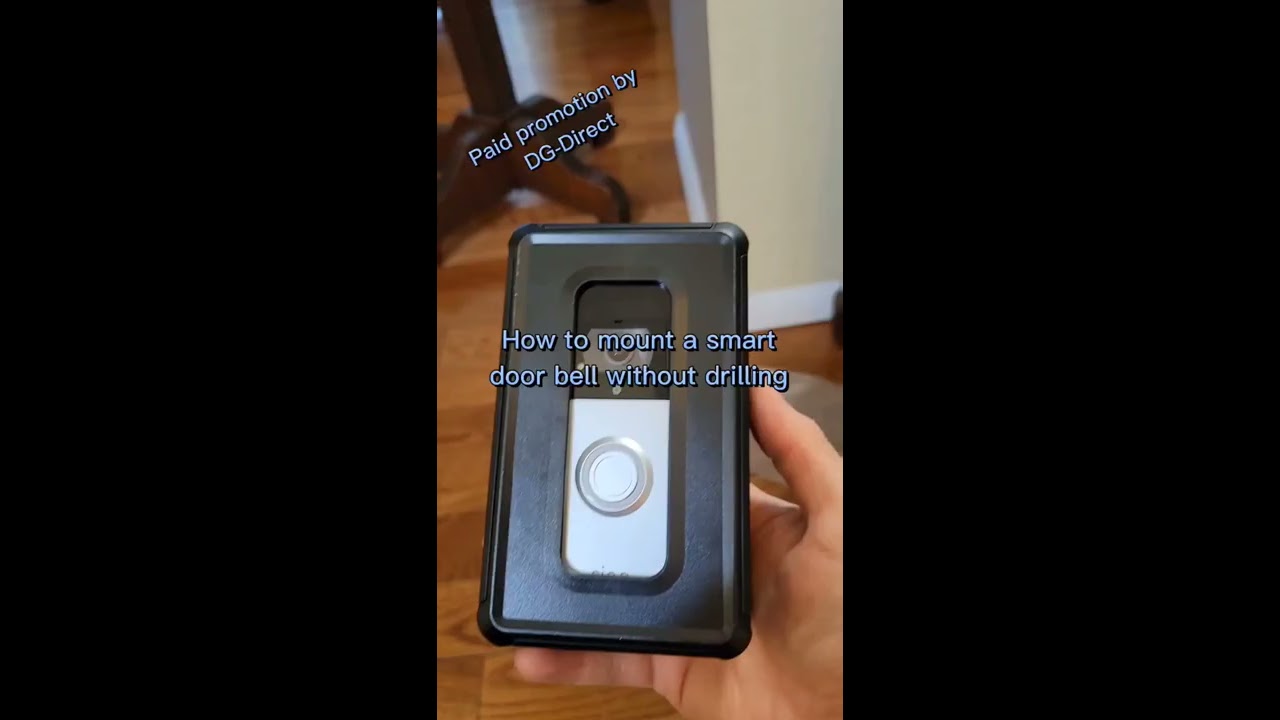 HOW TO INSTALL A RING OR BLINK DOORBELL WITHOUT A DRILL OR SCREWS DG-DIRECT  BRACKET FOR DOORBELL - YouTube