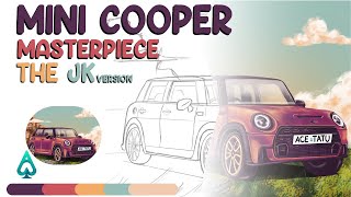 Drawing a Mini Cooper with a Twist JK STYLE' – Color Theory & Detailing Breakdown!