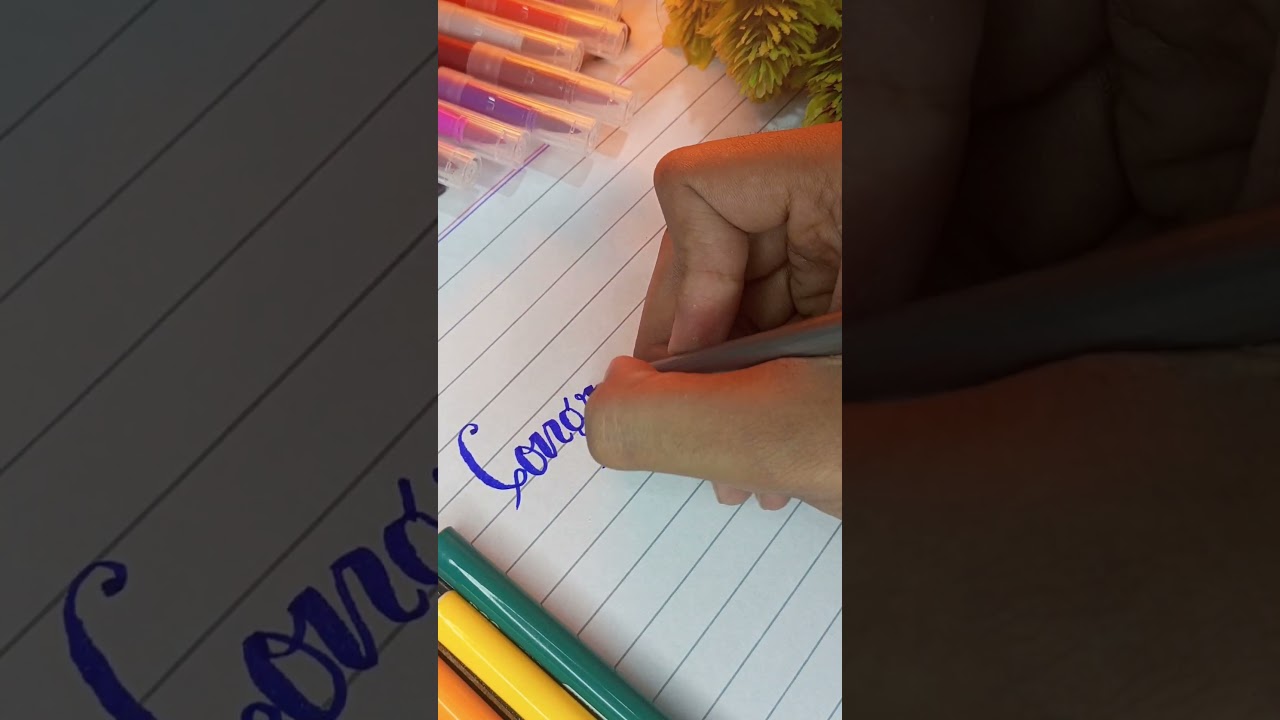 Congratulations Calligraphy | Cursive handwriting | Fancy Letters