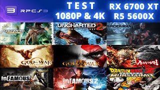 RPCS3 PS3 Emulator Gameplay - Test 1080P & 10 Games 4K RX 6700 XT Ryzen 5 5600X