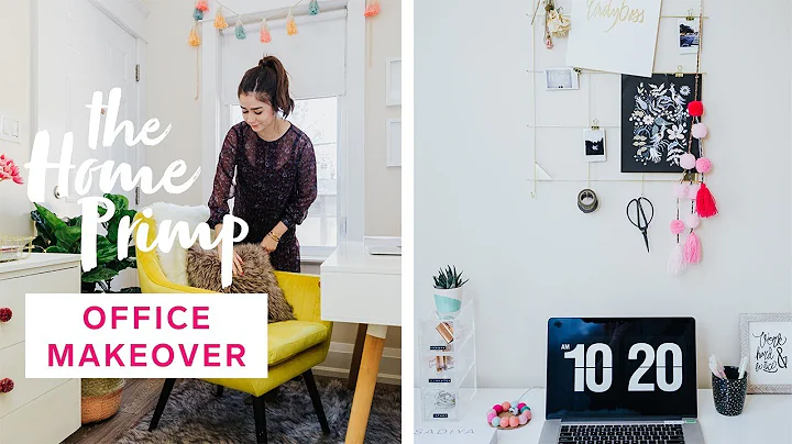 DIY Dreamy Home Office Makeover For Under $200 | Organization Hacks | The Home Primp