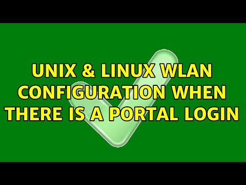 Unix & Linux: Wlan configuration when there is a portal login