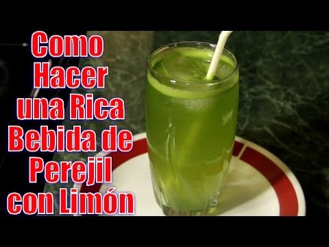 Bebida de Perejil con Limón - Recetas en Casayfamiliatv