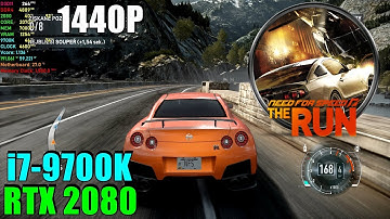 Need for Speed The Run RTX 2080 & 9700K - Max Settings 1440P