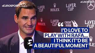 Roger Federer on his decision to retire and his wish to play Rafa Nadal for the last time |Eurosport
