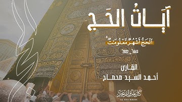 الْحَجُّ أَشْهُرٌ مَّعْلُومَاتٌ _ آيـات الحـج || تلاوة مجودة _ القـارئ أحمد السيـد صـحصـاح