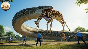 Brave Heroes: Animal Rescue Team Saves Baby Giraffe From Giant Python Attack #16