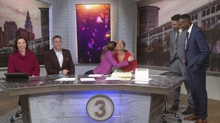 Surprising 3News' Carmen Blackwell on her birthday!