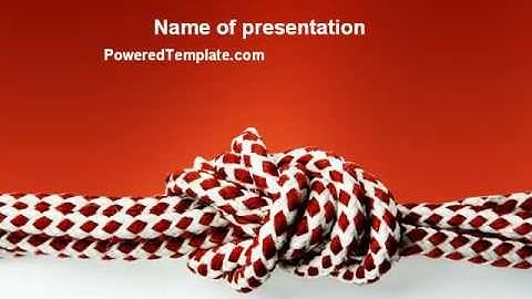 Knot On The Red Background PowerPoint Template by PoweredTemplate.com