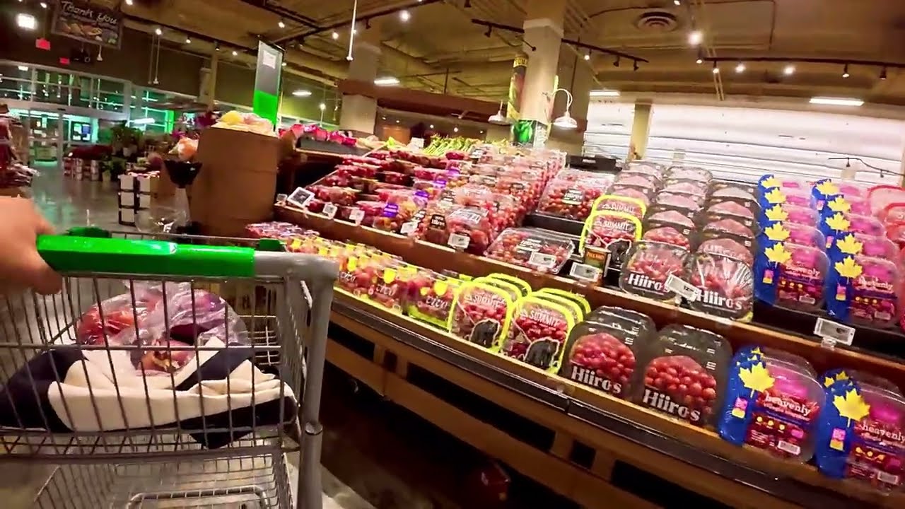 Canadian Grocery Store ASMR | Thrifty Foods Shopping Experience (No Talking)