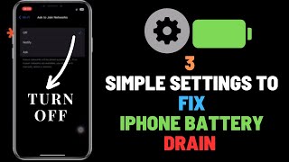 IOS 17: 3 SIMPLE Settings to FIX iPhone Battery Drain | Tips to Improve Battery Life.#iphone #ios17