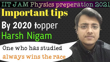 IIT JAM physics | IIT JAM Physics 2020 topper interview |Best tips and tricks for IIT JAM | IIT JAM
