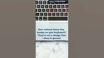 Ever Wondered Why F and J Keys Have Bumps? 🤯 #shorts #techfacts #techhorizons #funshorts