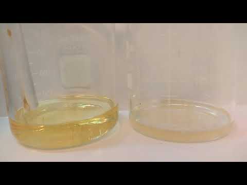 Cotton in Sulfuric Acid vs. Piranha Solution (guess which one is sulfuric acid?)