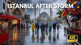 Istanbul TURKEY 2026 4K Walking Tour | Rainy day in Sultanahmet, crowded Grand Bazaar and more..