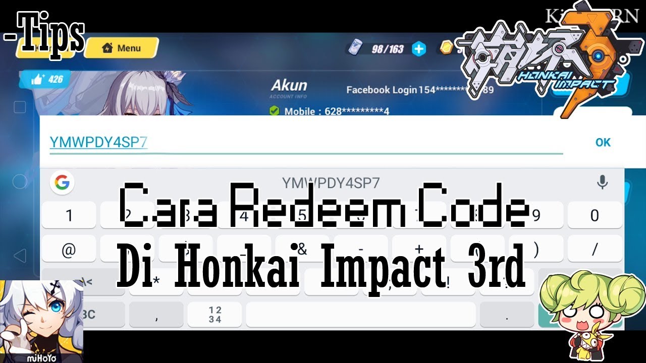 Cara Redeem Kode di Honkai Impact 3rd SEA - YouTube
